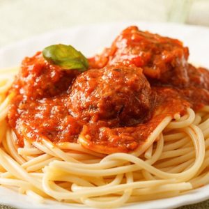 Spagheti With Meatballs| Akins African Restaurant Winnipeg